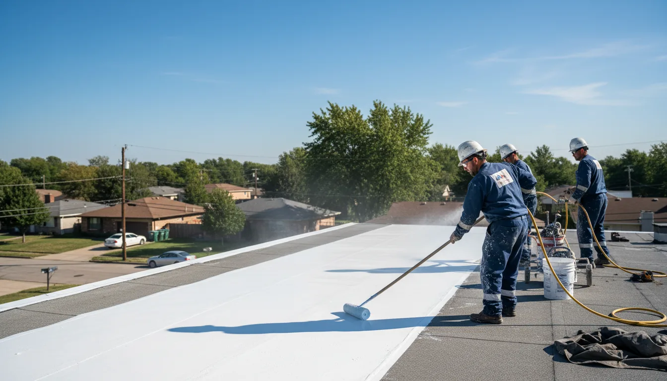 Commercial roof coating in Delta, LA near me